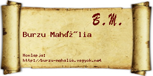 Burzu Mahália névjegykártya
